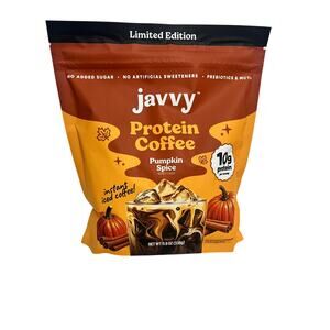 NIP Limited Edition Instant Iced Javvy 10G Protein Coffee PUMPKIN SPICE 11.9oz